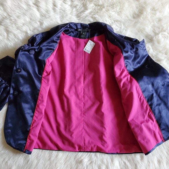 Marc Jacobs Blue Silk Jacket Size 8 NWT - Picture 10 of 16